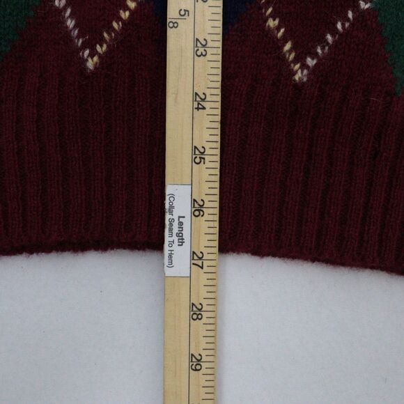 VTG Christopher Hayes Men's Large Sweater 100% Wool Knit Scotland Argyle Diamond - Picture 4 of 7